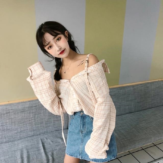2194.チェック柄 オフショ... : レディース服 2way 低価超特価