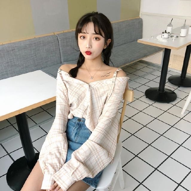 2194.チェック柄 オフショ... : レディース服 2way 低価超特価