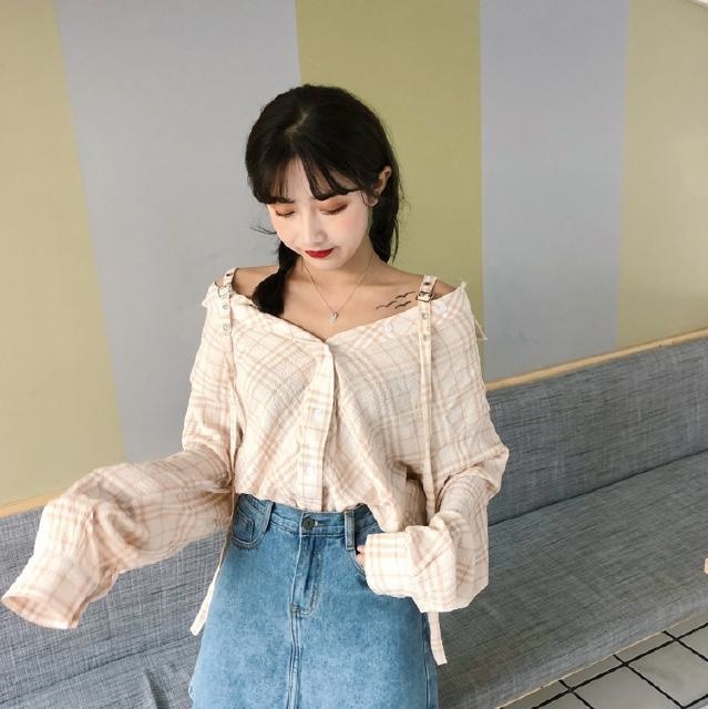 2194.チェック柄 オフショ... : レディース服 2way 低価超特価