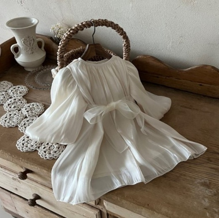 [Thelala](韓国子供服) ザララ シフォン ドレス 女児 ワンピース