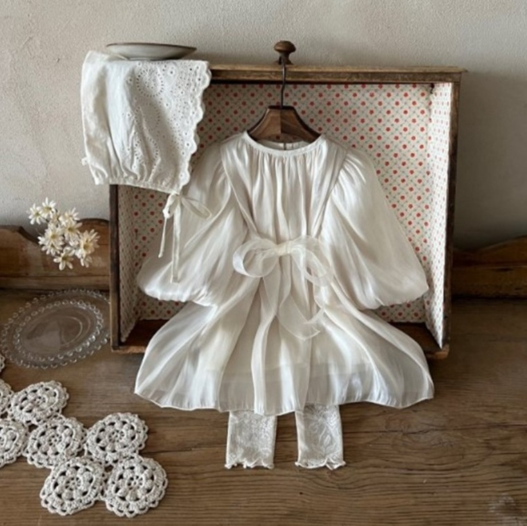 [Thelala](韓国子供服) ザララ シフォン ドレス 女児 ワンピース