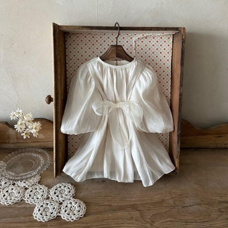 [Thelala](韓国子供服) ザララ シフォン ドレス 女児 ワンピース