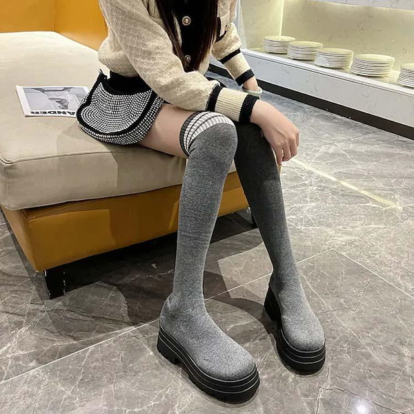 Qoo10] 人気沸騰新柄追加 ニーハイソックス レデ