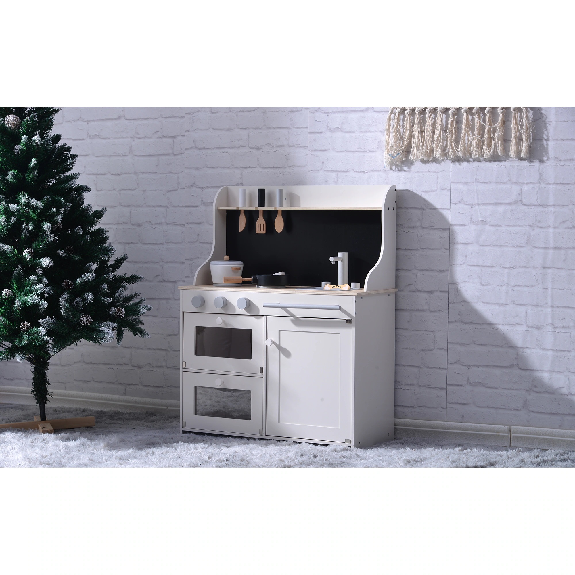 1538おままごと キッチン 木製 黒板付き 調理器具付き ままごとセット 誕生日 台所 知育玩具 子供用 子供 収納 まねっこ コンロミニキッチン おもちゃキッチン キッズ ベビー プレゼント ホワ