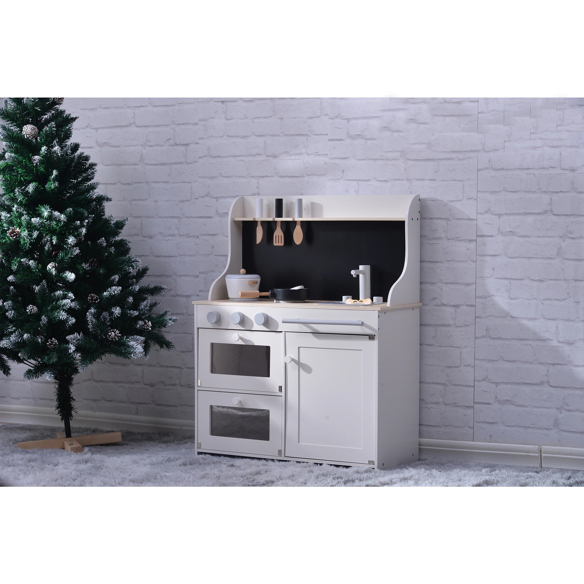1538おままごと キッチン 木製 黒板付き 調理器具付き ままごとセット 誕生日 台所 知育玩具 子供用 子供 収納 まねっこ コンロミニキッチン おもちゃキッチン キッズ ベビー プレゼント ホワ