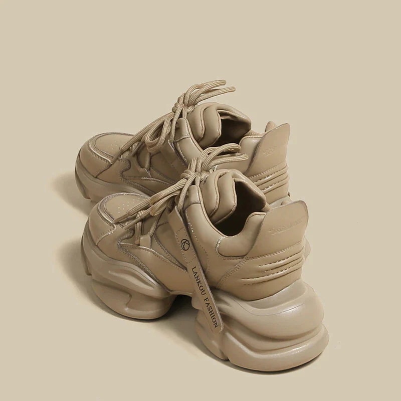 厚底シューズ 韓国ファッション高級感 おしゃれ 質感 スニーカー 厚底靴 ニッチデザイン 身長アップ 快適 厚底スニーカー 滑り止め靴カジュアル スニーカー 運動単靴