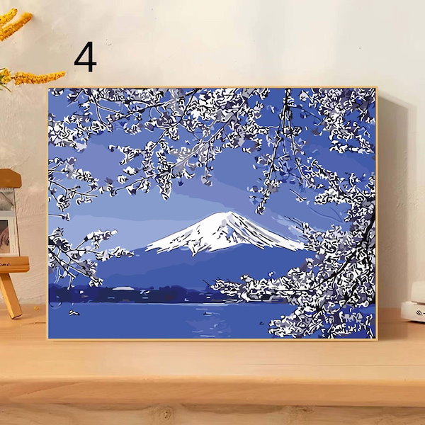 Qoo10] 数字油絵 塗り絵 アクリル絵の具 大人の