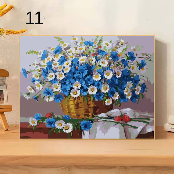 Qoo10] 数字油絵 塗り絵 アクリル絵の具 大人の