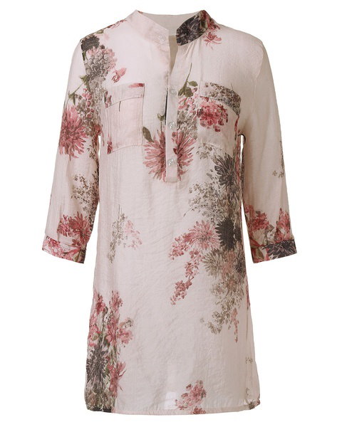 ヴィンテージ女性の花のプリントカジュアルルーズトップスシャツのチュニックドレスKaftan ヴィンテージ女性の花のプリントカジュアルルーズトップスシャツのチュニックドレスKaftan