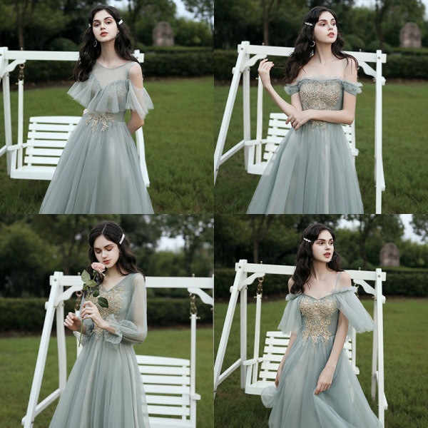 【即納】パーティドレス イブニングドレス フォーマルドレス お呼ばれ 結婚式 ブライダル 二次会　披露宴　謝恩会　成人式　演奏会　発表会　ブライズメイド　花嫁　挙式　お揃い ノースリーブ　オフショルダ