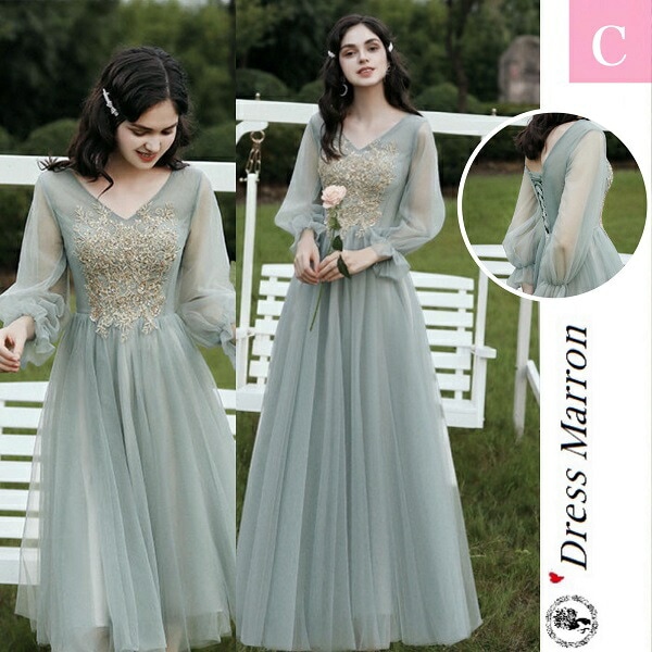 【即納】パーティドレス イブニングドレス フォーマルドレス お呼ばれ 結婚式 ブライダル 二次会　披露宴　謝恩会　成人式　演奏会　発表会　ブライズメイド　花嫁　挙式　お揃い ノースリーブ　オフショルダ