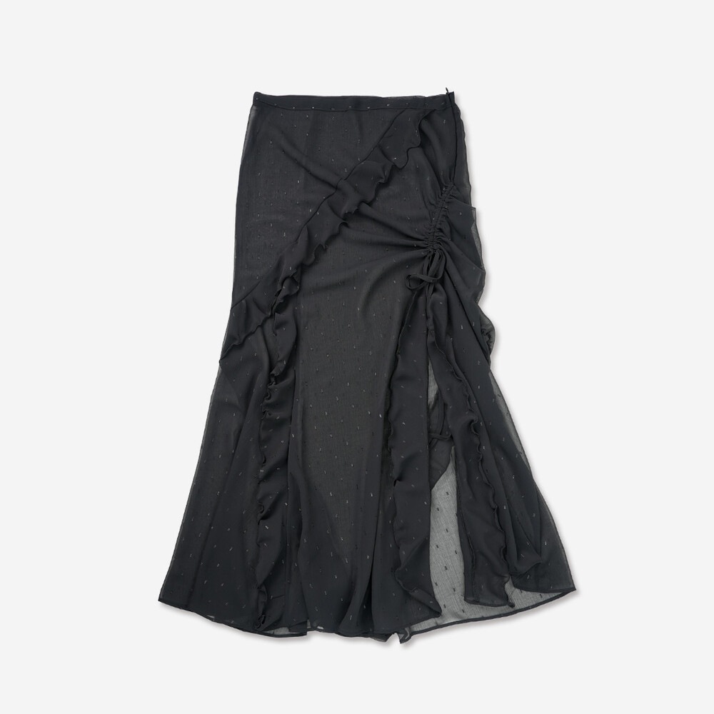 [elfelfelfarchives]SILHOUETTE RUFFLE MAXI SKIRT★人気★ ☆関税込☆elfelfelfarchives☆SILHOUETTE RUFFLE MAXI SKIRT
