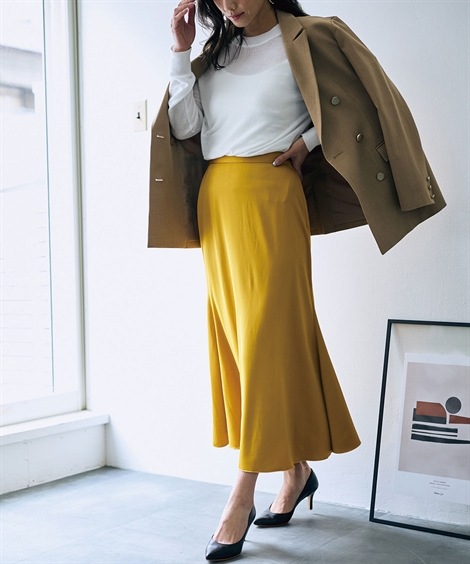 ロングスカート サテンマキシスカート OtonaSMILE mdprevattcaulkingandwaterproofing.com