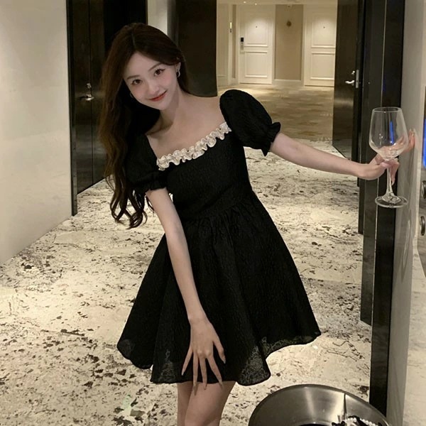 ワンピース 大きいサイズ パフスリーブ バックリボン 半袖 大人かわいい ぽっちゃり 夏ワンピ 着やせ Aライン M L LL 3L 4L 5L bi166zezet2 ワンピース 大きいサイズ パフスリーブ バックリボン 半袖 大人かわいい ぽっちゃり 夏ワンピ 着やせ Aライン M L LL 3L 4L 5L bi166zezet2