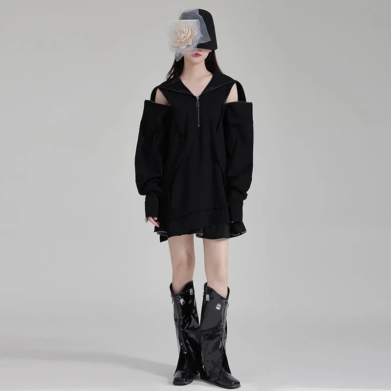 ファスナー 長袖 スウェット レディース 春秋 ブラック ゆったり スウェット ロングスウェット ファスナー 長袖 スウェット レディース 春秋 ブラック ゆったり スウェット ロングスウェット