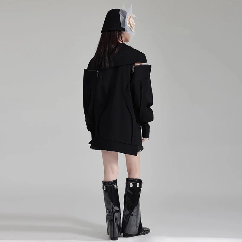 ファスナー 長袖 スウェット レディース 春秋 ブラック ゆったり スウェット ロングスウェット ファスナー 長袖 スウェット レディース 春秋 ブラック ゆったり スウェット ロングスウェット