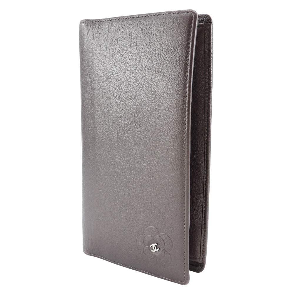 カメリア ココマーク 長財布 レザー メタリックパープル レディース 中古品 カメリア ココマーク 長財布 レザー メタリックパープル レディース 中古品