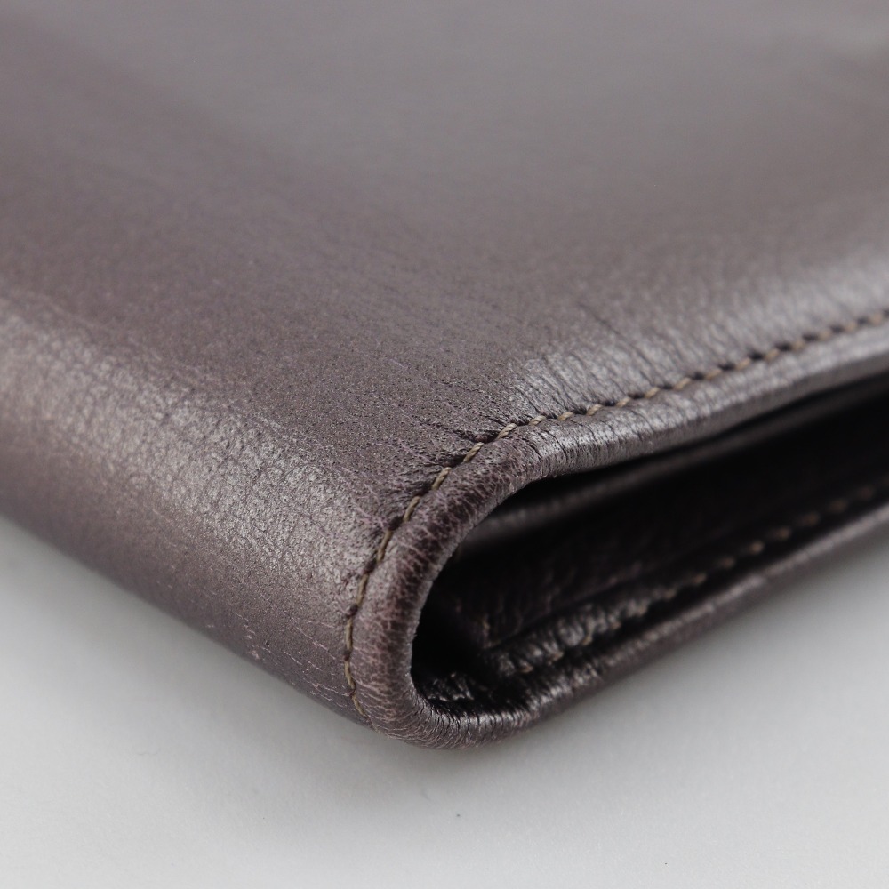 カメリア ココマーク 長財布 レザー メタリックパープル レディース 中古品 カメリア ココマーク 長財布 レザー メタリックパープル レディース 中古品