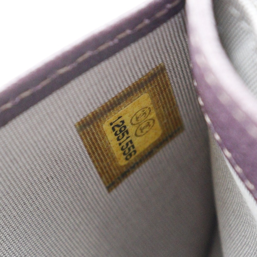 カメリア ココマーク 長財布 レザー メタリックパープル レディース 中古品 カメリア ココマーク 長財布 レザー メタリックパープル レディース 中古品