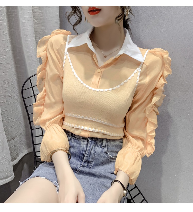 長袖ブラウス ビスチェ トップス シャツ ブラウス ベスト 袖あり 長袖 襟付き 前開き 2点セット ツーピース かわいい 大人可愛い きれいめ シンプル カジュアル 大人 上品 おしゃれ お洒落 長袖ブラウス ビスチェ トップス シャツ ブラウス ベスト 袖あり 長袖 襟付き 前開き 2点セット ツーピース かわいい 大人可愛い きれいめ シンプル カジュアル 大人 上品 おしゃれ お洒落