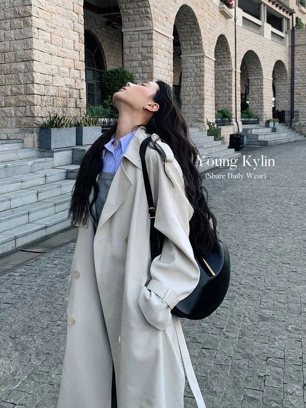 クーポン対象 年末セール 2025春新作 トレンチコート レディース 春秋 アウター ロングカーディガン 大きいサイズ 切替コート シフォン フレア 不規則 2WAY シャ 送料無料 クリスマスギフト ギフトに最適 Qoo10] 2025春 新作 高級感 トレンチコート