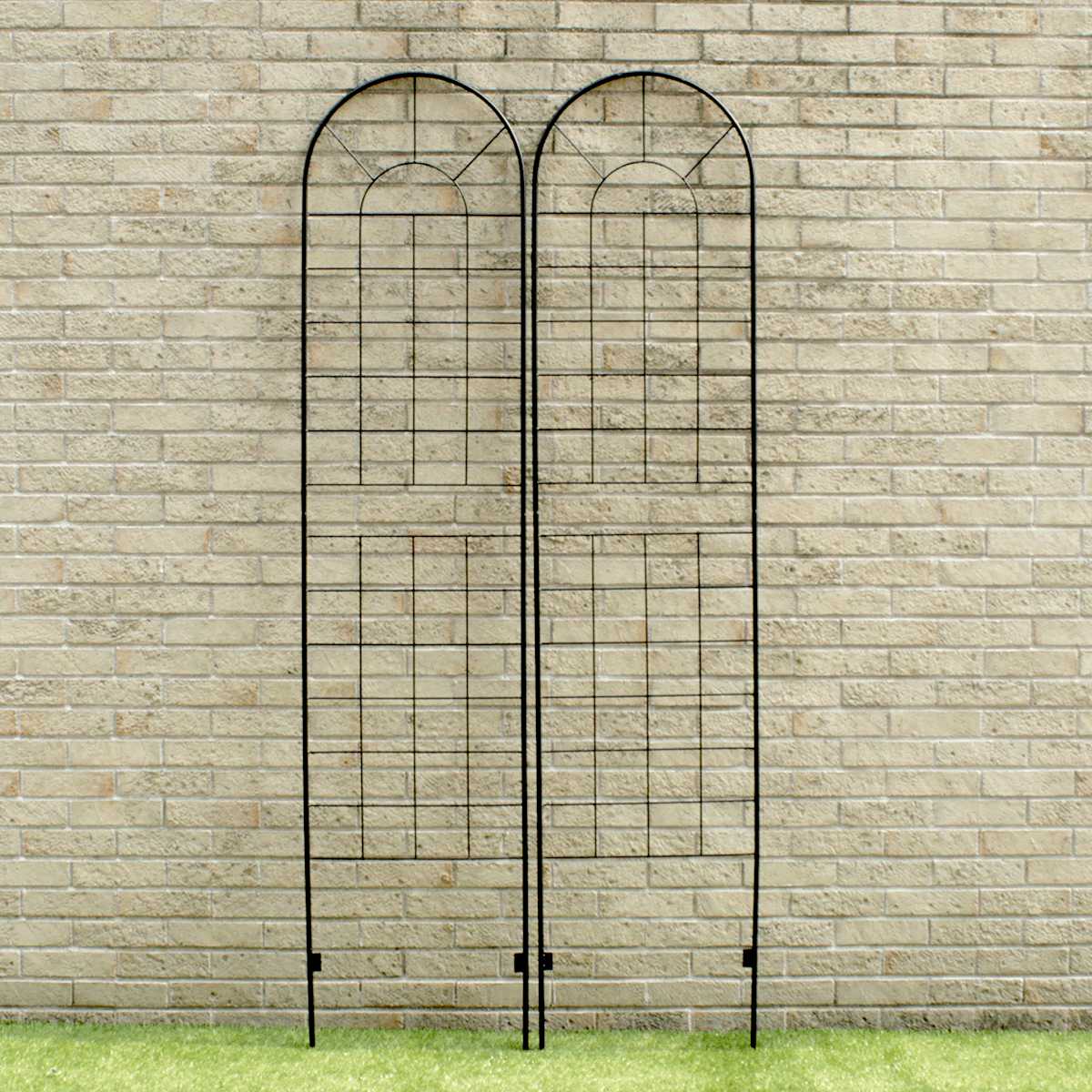 フェンス アイアンフェンス ハイタイプ 高さ221cm 2枚組 ガーデンフェンス インテリア ガーデニング雑貨 アンティーク おしゃれ ガーデニング アイアン 鉄 ディスプレイ オブジェ 置物