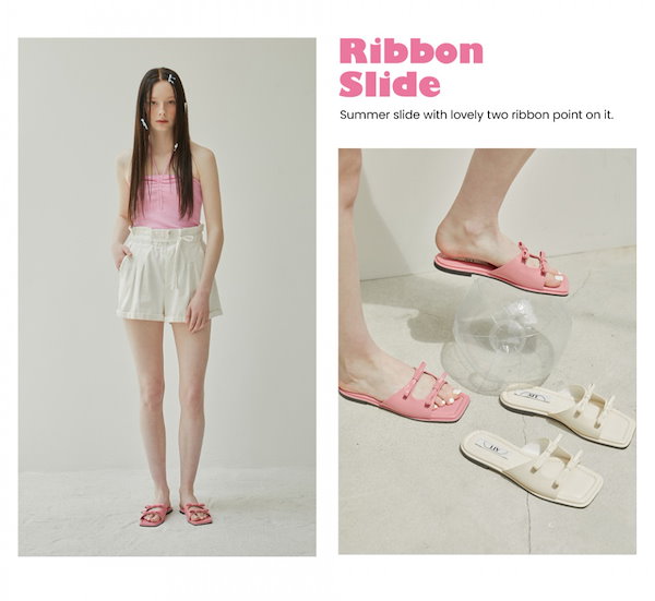 Qoo10] att. 韓国ベストサンダル Ribbon sli