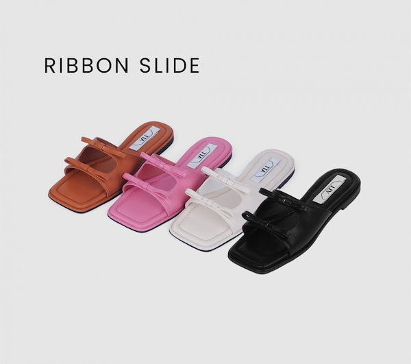 ☆韓国の人気☆【att】☆Ribbon Slid.e☆サンダル☆ Qoo10] att. 韓国ベストサンダル Ribbon sli