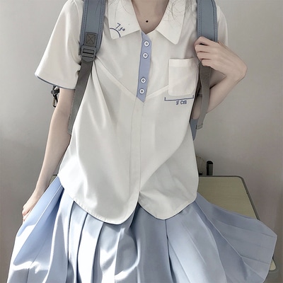 半袖小目盛りフィート間jkオリジナル春夏制服百選半袖ヤンキーの日系シャツ レディース服