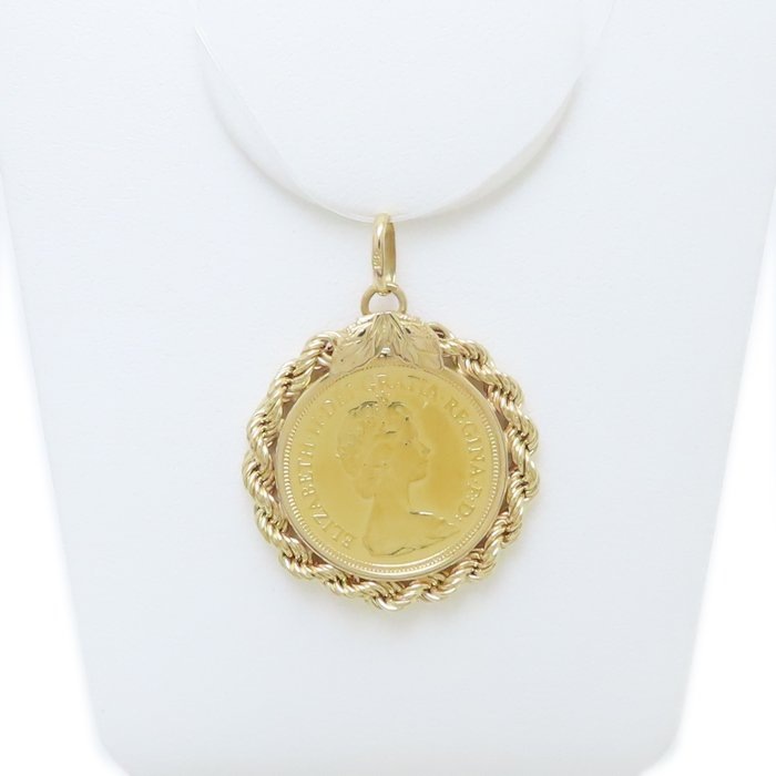 K22 ソブリン金貨 コイントップ エリザベス K22YG イエローゴールドxK18YG イエローゴールド レディース/79068【中古】 K22 ソブリン金貨 コイントップ エリザベス K22YG イエローゴールドxK18YG イエローゴールド レディース/79068【中古】