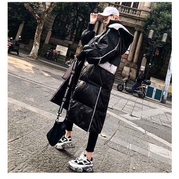 魅力の レディース ジャケットコート ダウンコート トップス 女性 艶や シンプル おしゃれ ポケット ブルゾン ロング丈 フード付き カジュアル  ダウンジャケット・コート