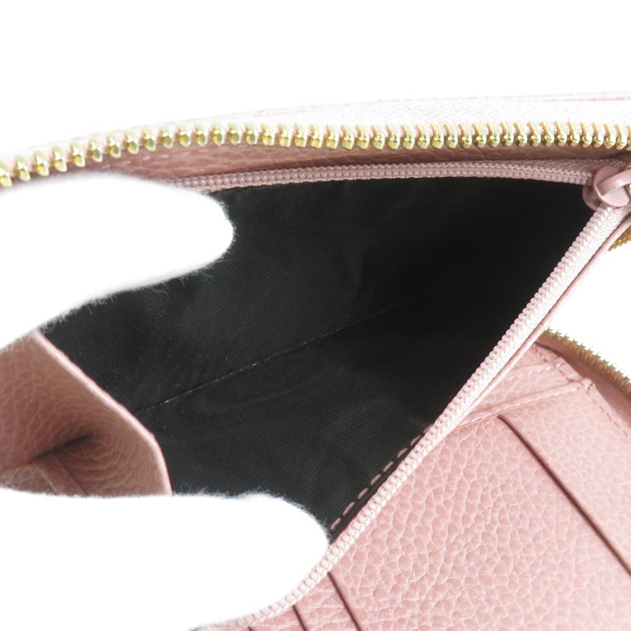 グッチ GUCCI 二つ折り財布 レザー ピンク レディース 354497 h31344a