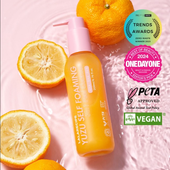 [4個セット][メイク落とし＆クレンザー＆洗顔料]ゆずセルフ3in1フォーミングクレンザー 毛穴掃除 /皮脂除去