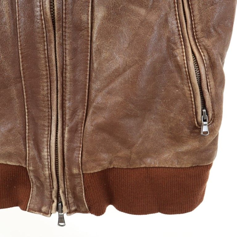 レトログレード 牛革 レザージャケット S ブラウン Retro Grade メンズ レトログレード 牛革 レザージャケット S ブラウン Retro Grade メンズ