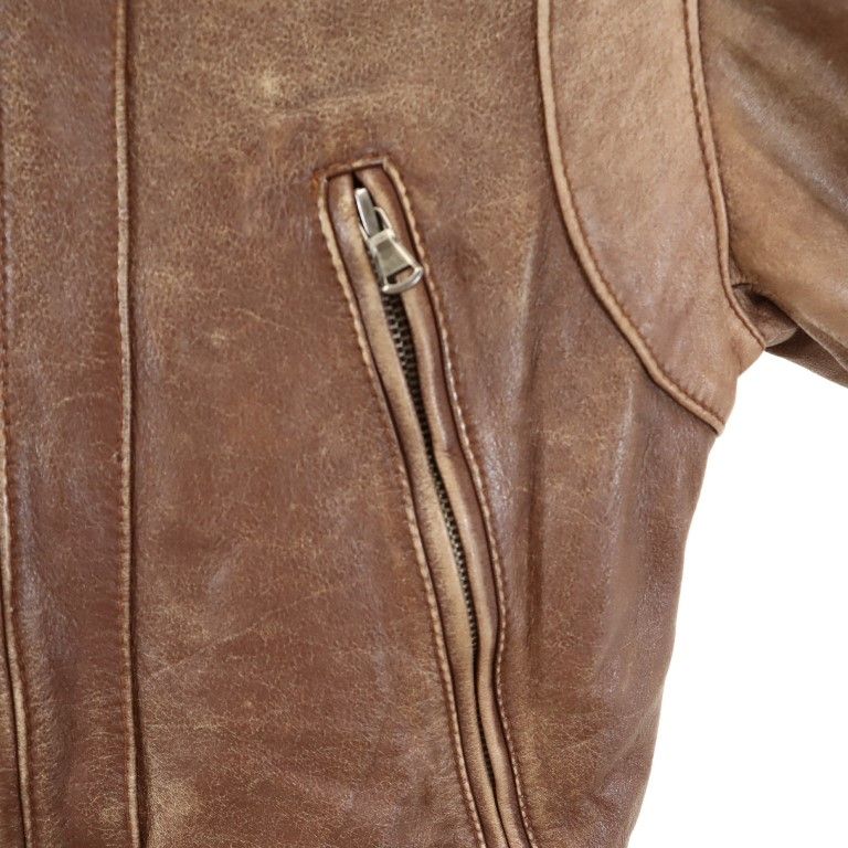 レトログレード 牛革 レザージャケット S ブラウン Retro Grade メンズ レトログレード 牛革 レザージャケット S ブラウン Retro Grade メンズ