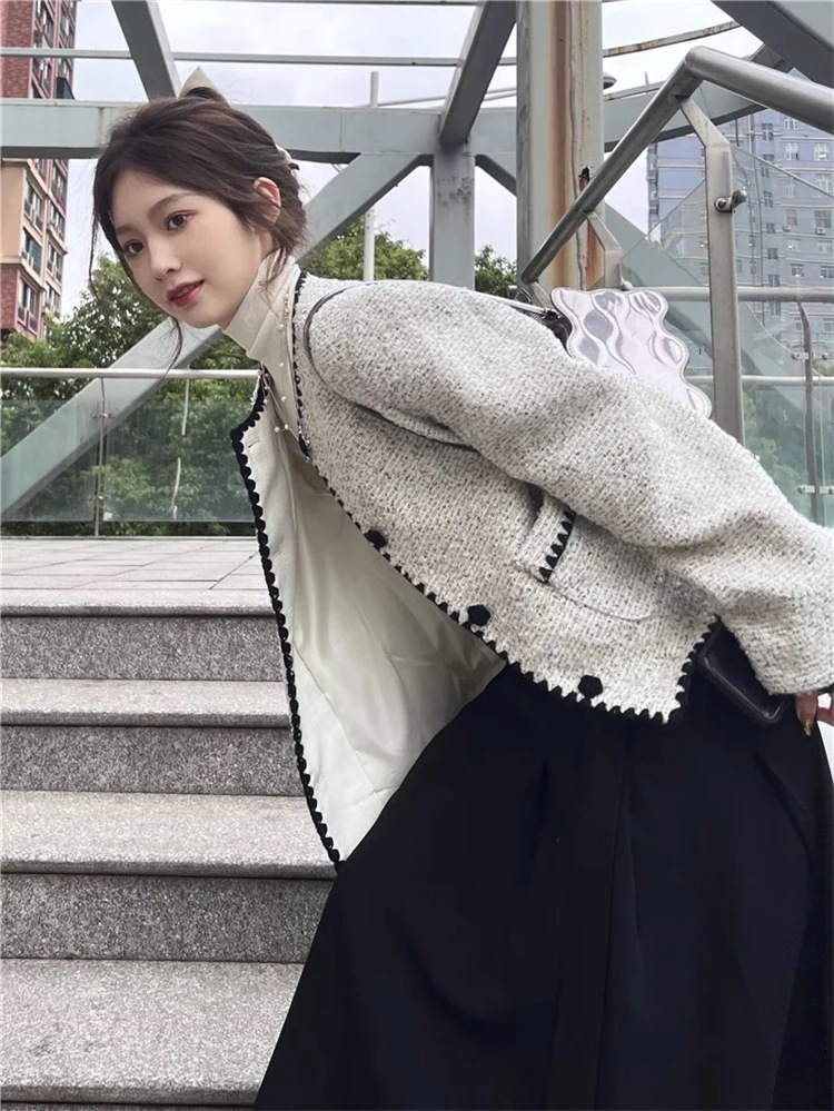 INSスタイル 洗練された 厚手 短い上着 コート 気質 秋冬 暖かい カーディガン ジェントルスタイル レディース