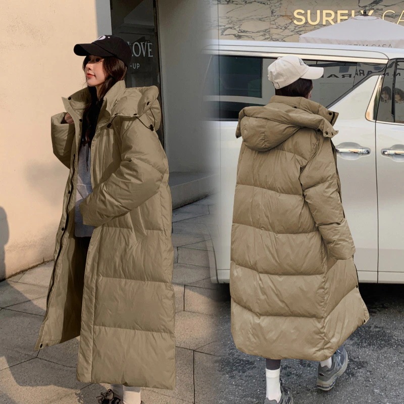 膝丈ダウン綿入れ女性2024冬新作ゆったり厚手の綿入れコート 膝丈ダウン綿入れ女性2024冬新作ゆったり厚手の綿入れコート