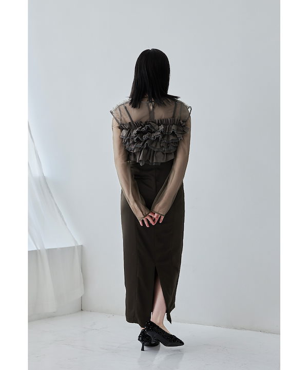 Qoo10] niana タフタチュールベストセットドレス 3点セ