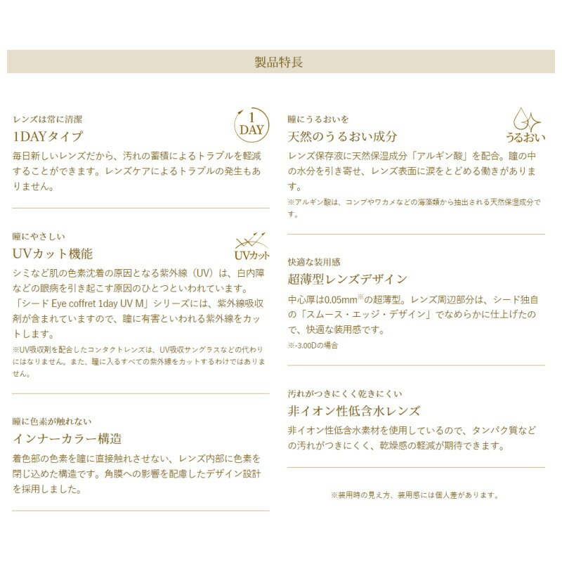【着色小さめ！】30枚入 2箱セット アイコフレ ワンデー UV M／ ワンデーカラコン