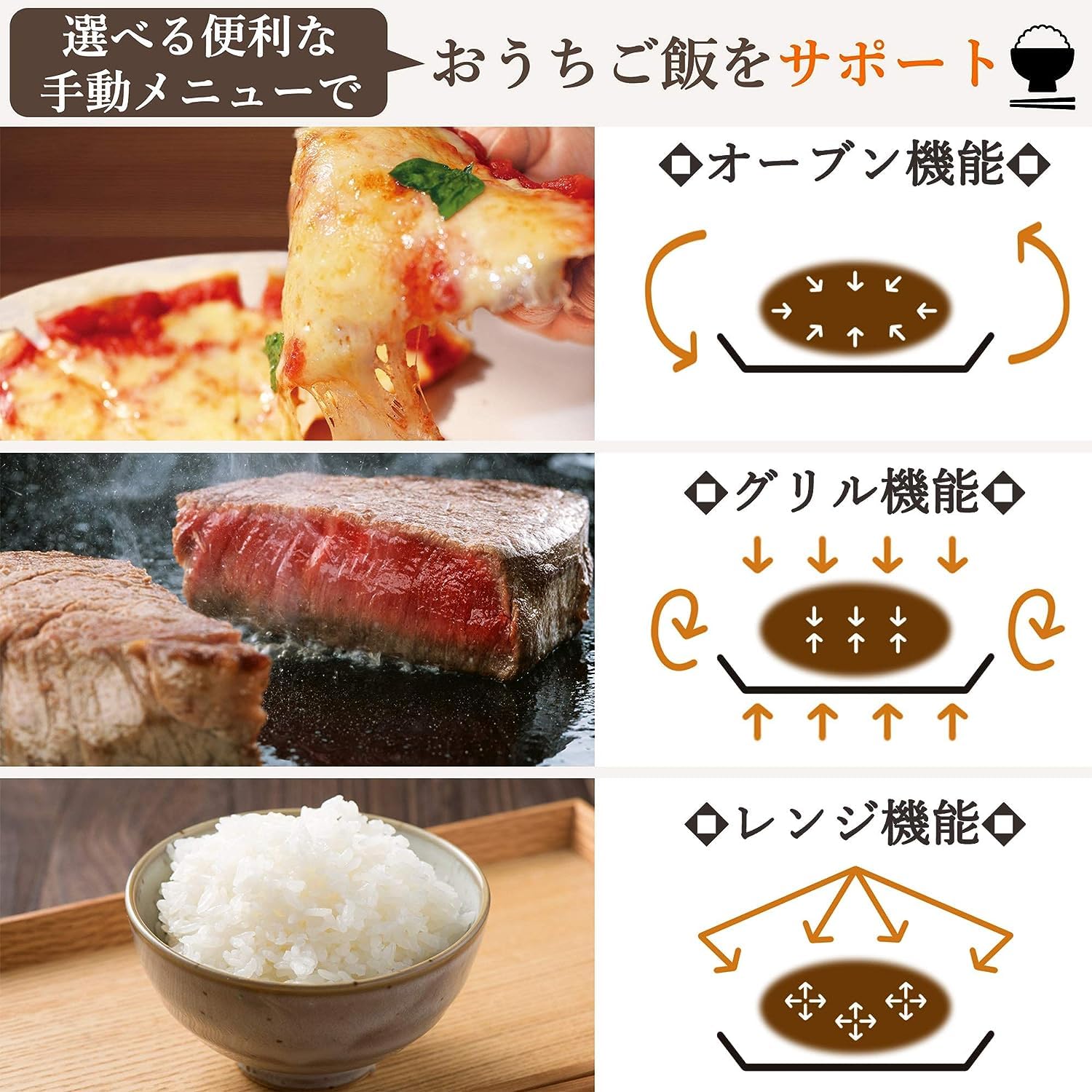 【新生活家電2点セット】 スチームオーブンレンジ 25L 一人暮らし 二人暮らし フラットテーブル MRK-F250TSV(W) + 炊飯器 マイコン式 5.5合 YJP-DM102(W) ホワイト