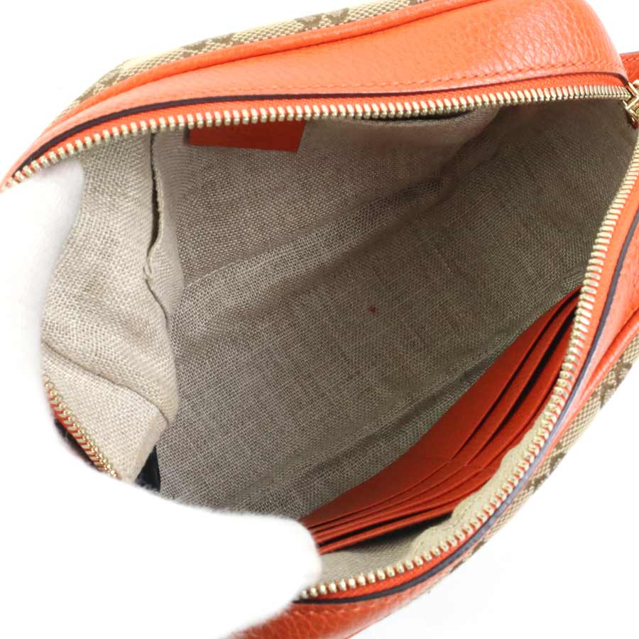 グッチ GUCCI 斜め掛けショルダーバッグ GGキャンバス キャンバス/レザー ブラウン/オレンジ レディース 449413 e58743a グッチ GUCCI 斜め掛けショルダーバッグ GGキャンバス キャンバス/レザー ブラウン/オレンジ レディース 449413 e58743a