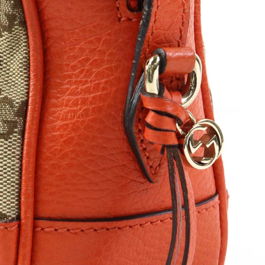 グッチ GUCCI 斜め掛けショルダーバッグ GGキャンバス キャンバス/レザー ブラウン/オレンジ レディース 449413 e58743a グッチ GUCCI 斜め掛けショルダーバッグ GGキャンバス キャンバス/レザー ブラウン/オレンジ レディース 449413 e58743a