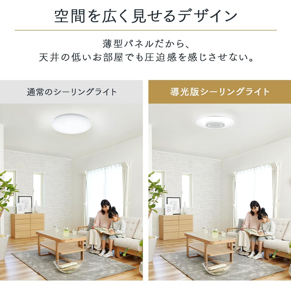 【節電・目に優しい光り方】アイリスオーヤマ LED シーリングライト おしゃれ 導光板 照明 調光調色 8畳 4200lm リモコン付き 薄型 省エネ 取付簡単 CEA-A08DLP