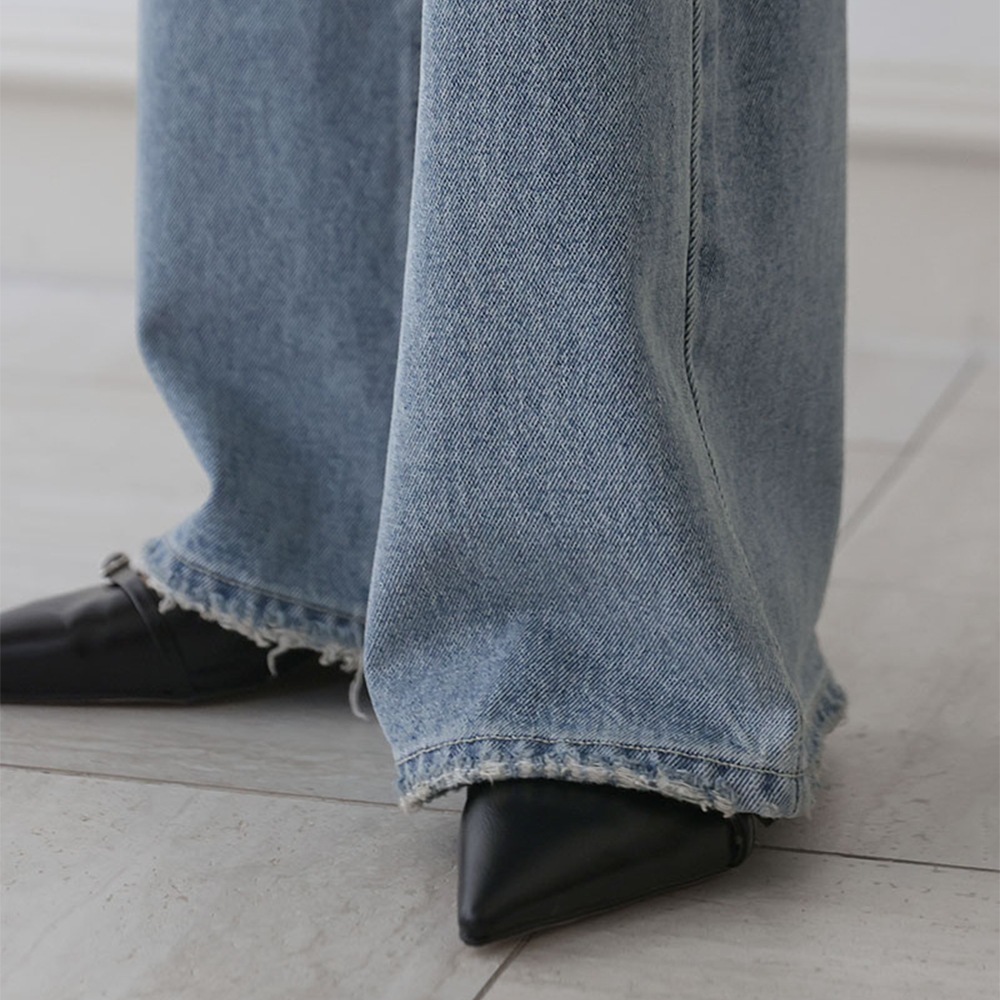 カイエルフリンジカットブーツカットデニムパンツ カイエルフリンジカットブーツカットデニムパンツ