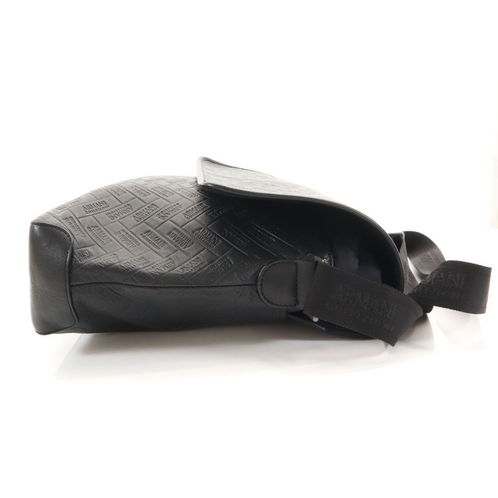 イタリア製 ロゴ総柄 ショルダーバッグ ブラック系 メンズ