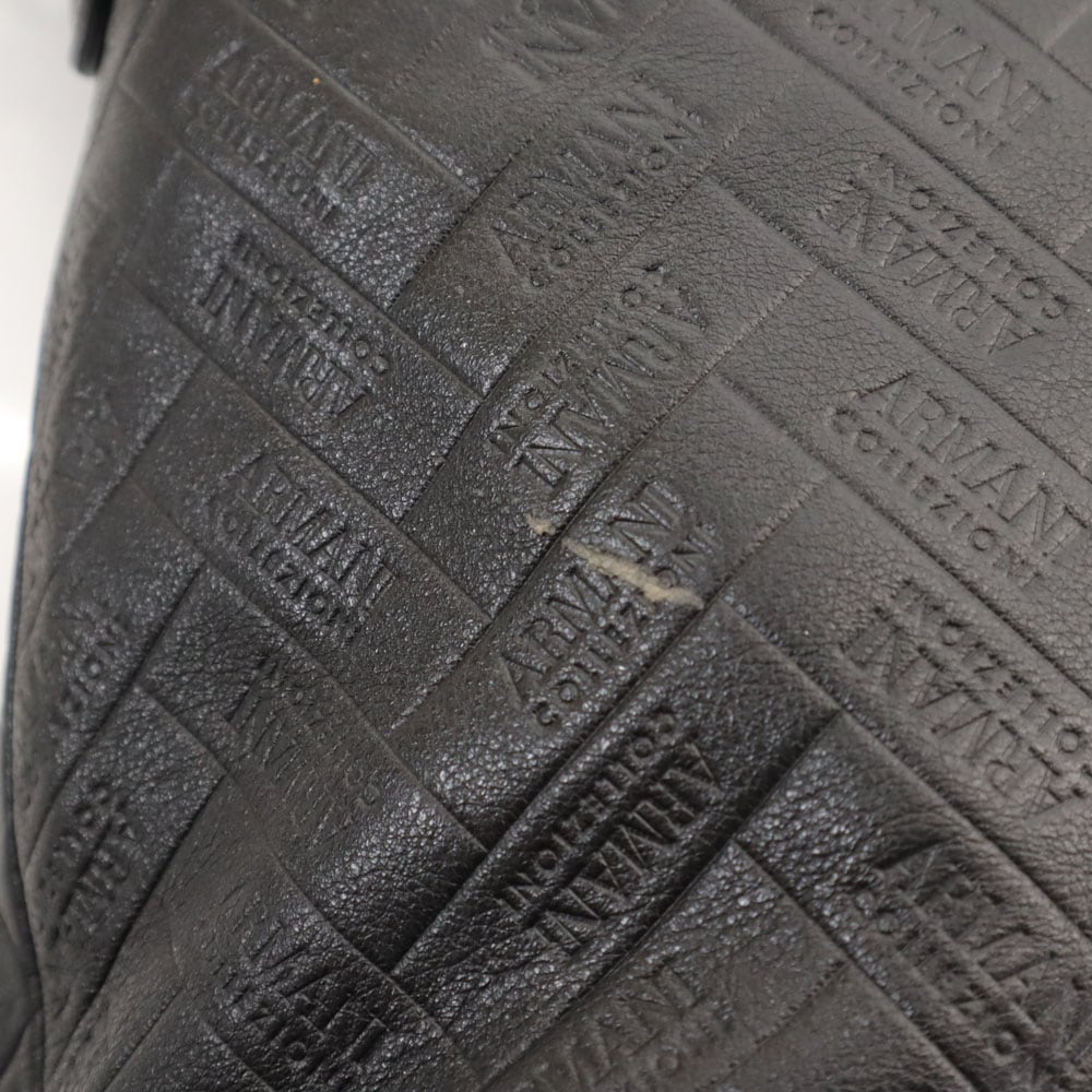 イタリア製 ロゴ総柄 ショルダーバッグ ブラック系 メンズ