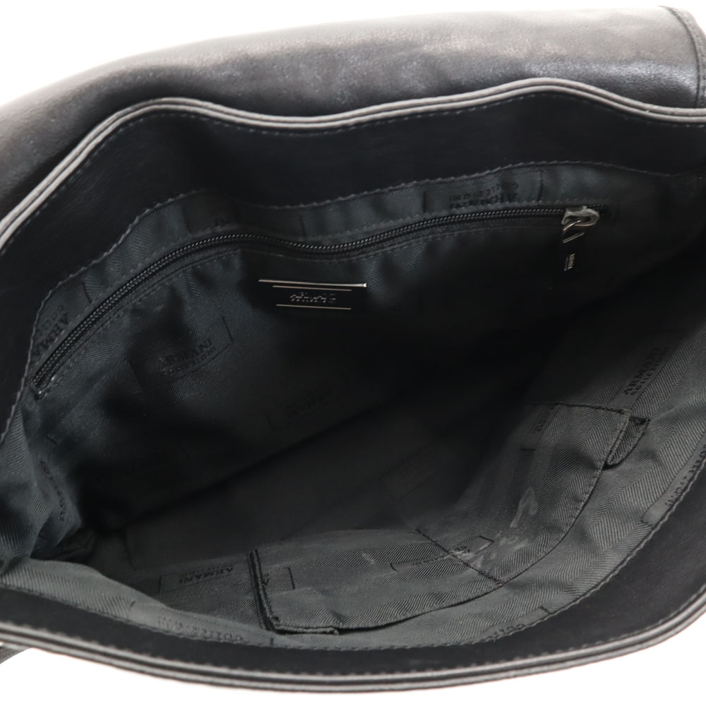 イタリア製 ロゴ総柄 ショルダーバッグ ブラック系 メンズ