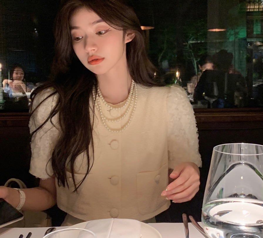 トップス スカート デート シャツ ブラウス ミニスカート ショート ショート丈 袖あり 長袖 パフスリーブ かわいい 大人可愛い きれいめ シンプル カジュアル 大人 上品 おしゃれ お洒落 主役級