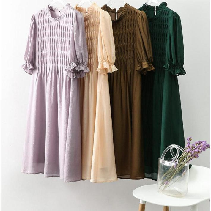 ワンピース 半袖 春 夏 レディース ロングワンピース プリーツ ミディアム丈 ひざワンピース カジュアル風 体型カバー 無地 ドレス 着痩せ 40代 ワンピース 半袖 春 夏 レディース ロングワンピース プリーツ ミディアム丈 ひざワンピース カジュアル風 体型カバー 無地 ドレス 着痩せ 40代