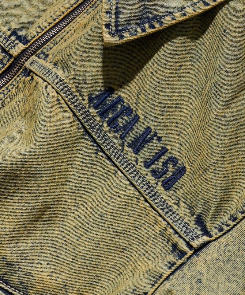 【AECA WHITE】 PIGMENT DYED DENIM JACKET : INDIGO YELLOW